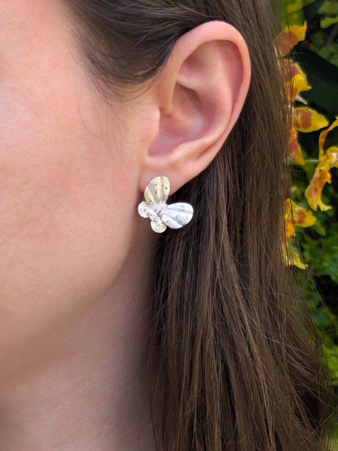 Brushed Butterfly Ear - Silver
