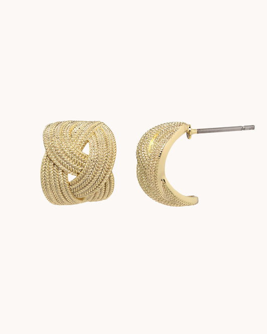 Textured Woven Hoop - Gold