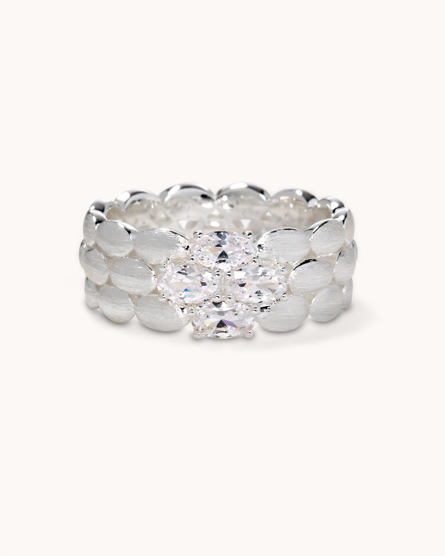 TRUE Solid or Plated This Demi-Fine ring from City x City makes a bold fashion statement. With its contemporary style, the design features a Fine Silver Plated finish. 