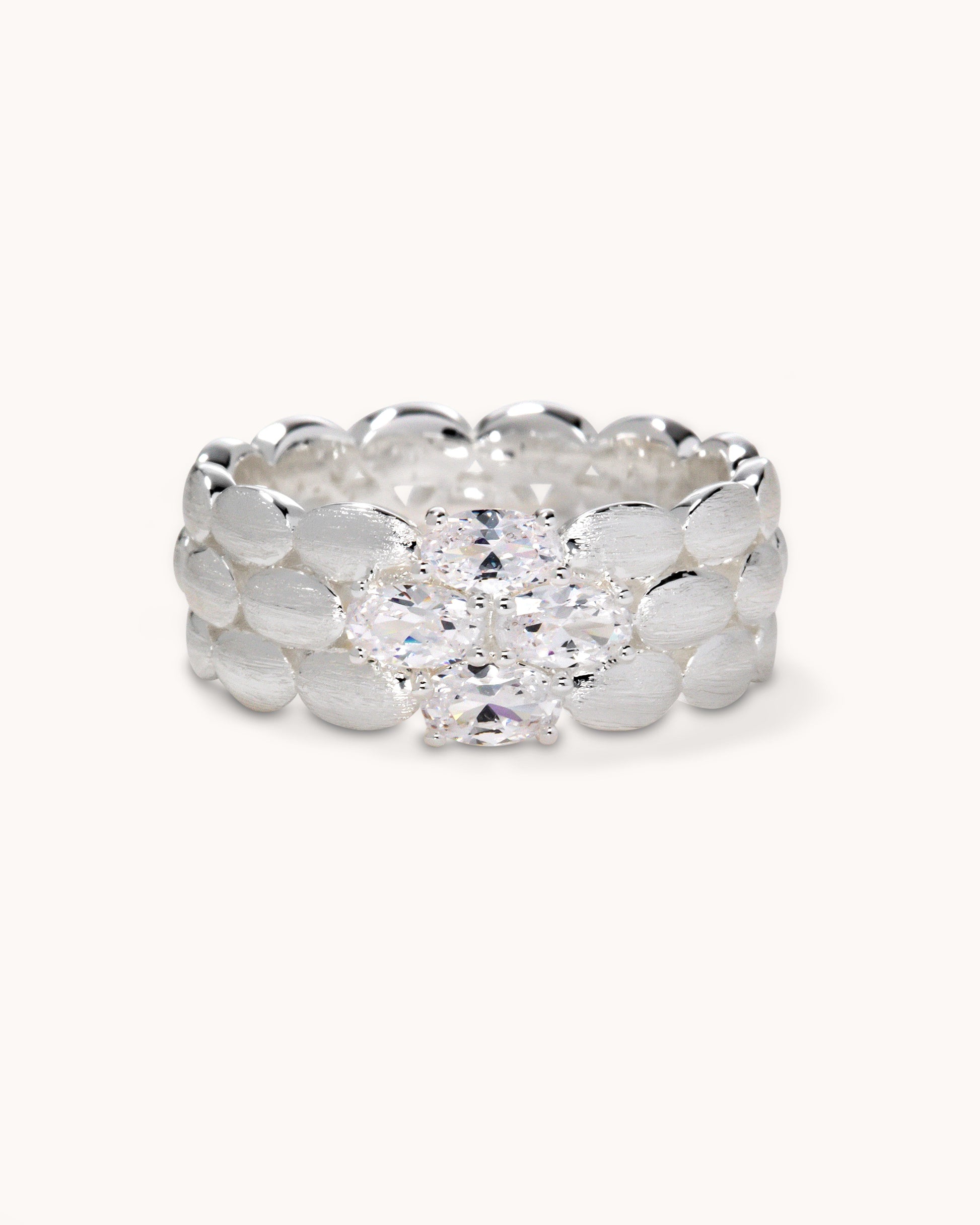 TRUE Solid or Plated This Demi-Fine ring from City x City makes a bold fashion statement. With its contemporary style, the design features a Fine Silver Plated finish. 