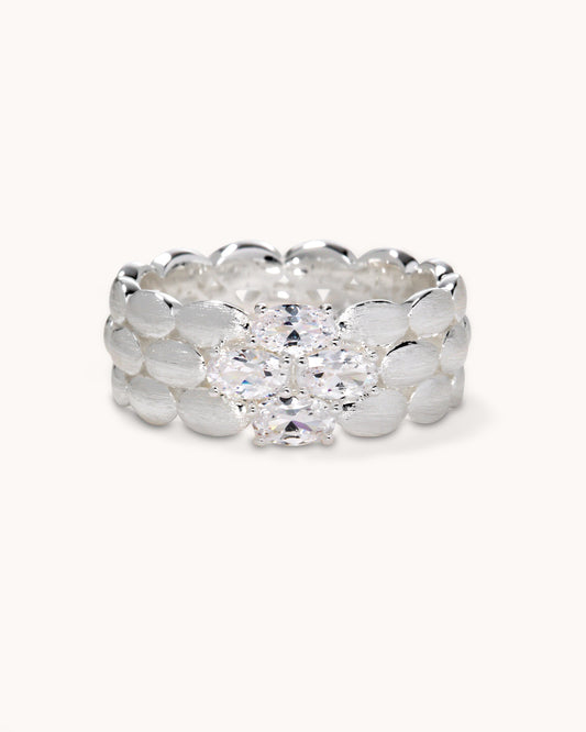 TRUE Solid or Plated This Demi-Fine ring from City x City makes a bold fashion statement. With its contemporary style, the design features a Fine Silver Plated finish. 