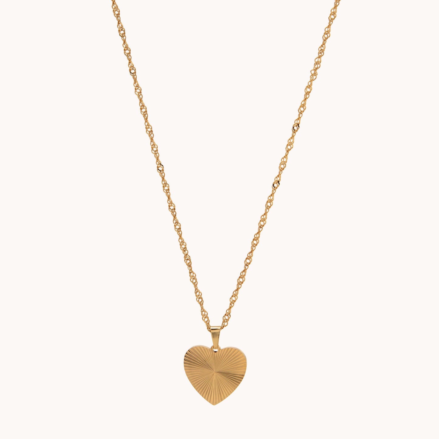 Heart Pendant Necklace - Gold