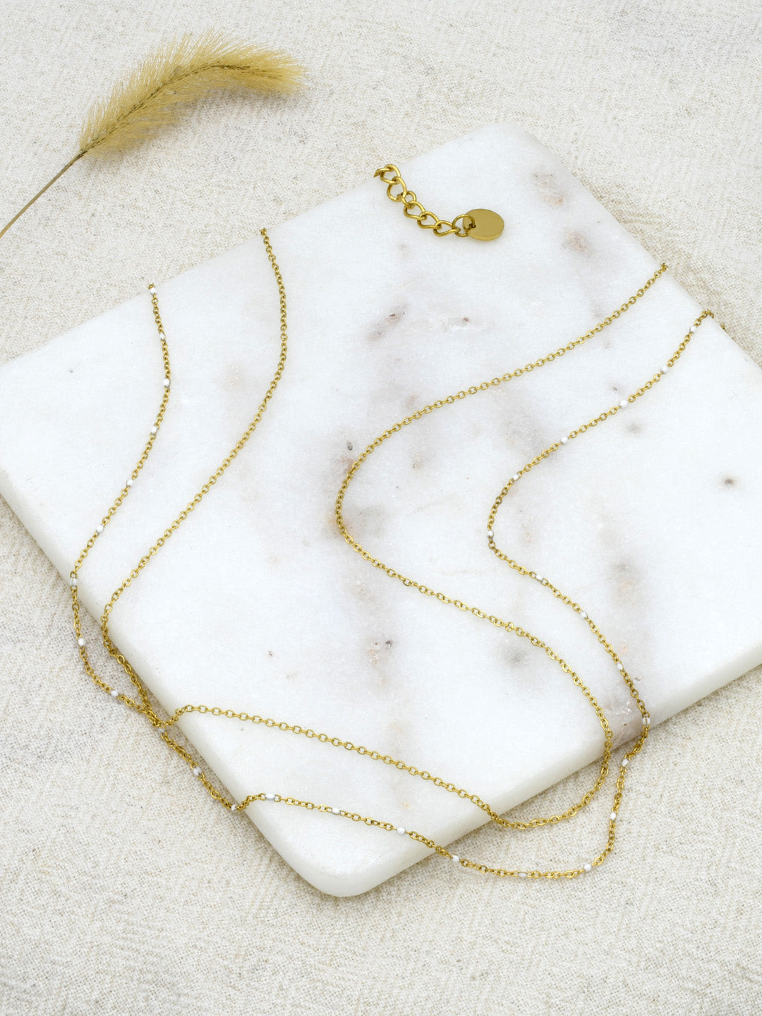 Layered Mini Bead Chain Necklace
