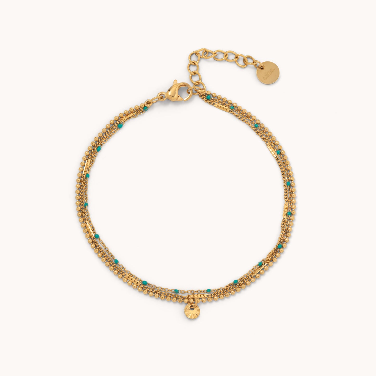 Layered Mini Bead Chain Bracelet - Gold