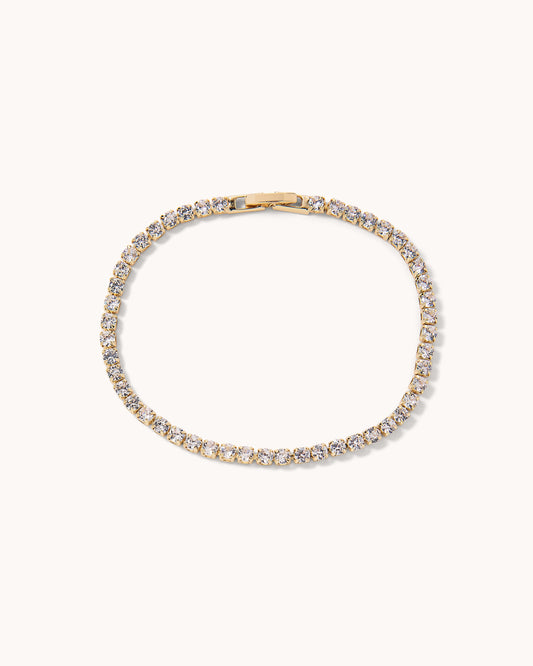 Round Tennis Bracelet - Gold