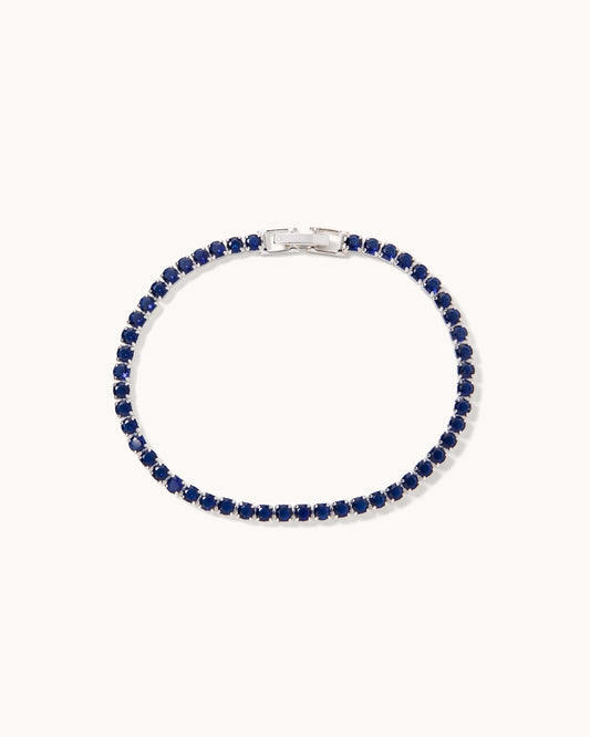 Round Sapphire Tennis Bracelet