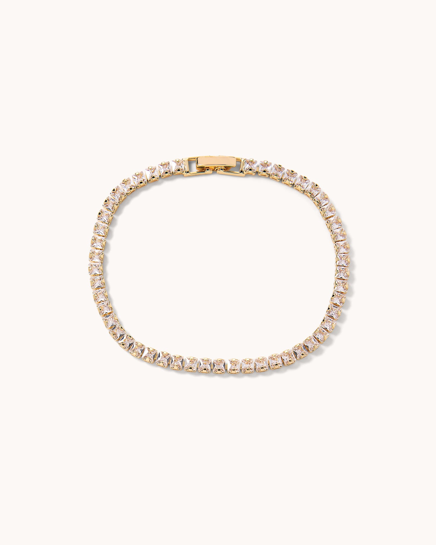Square Tennis Bracelet - Gold