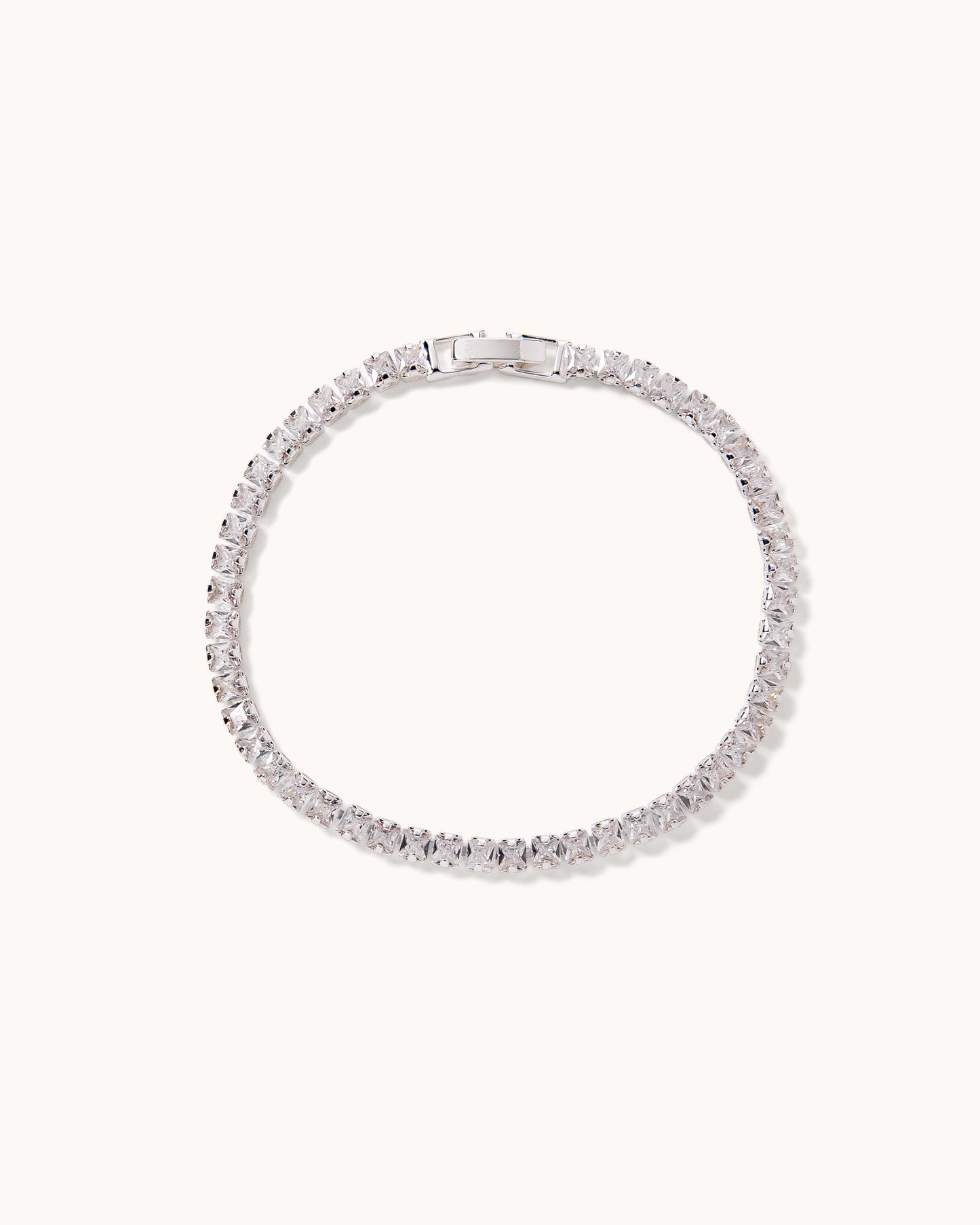 Square Tennis Bracelet - Silver