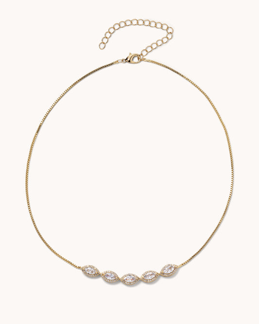 Five Stone Marquise Necklace