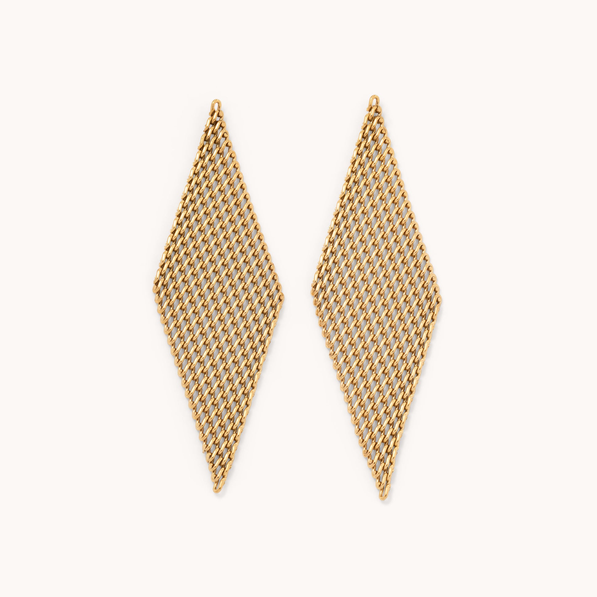 Mesh Chain Earrings - Gold