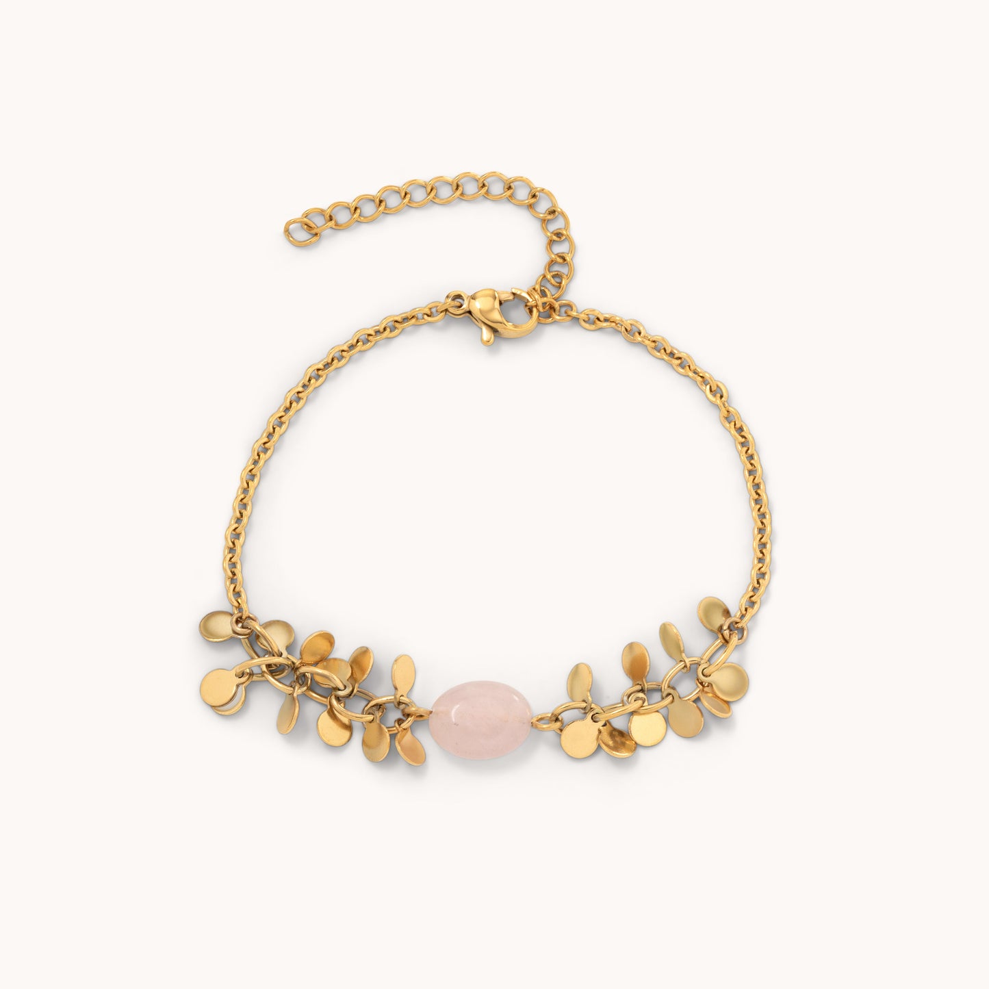 Rose Quartz Bracelet - Gold