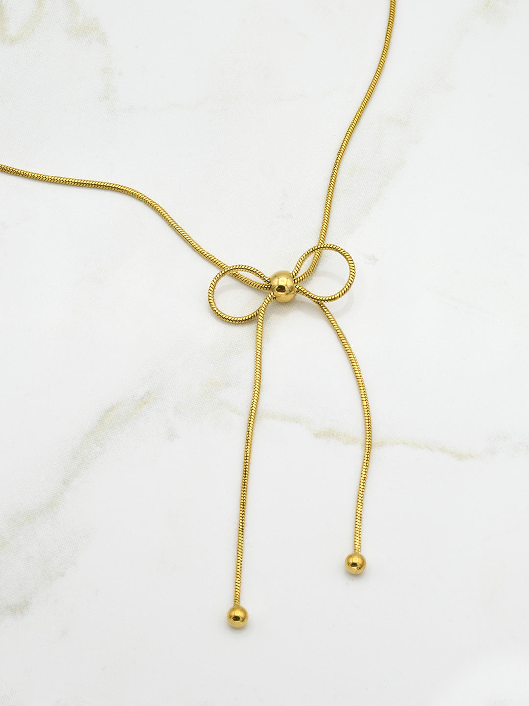 Bow Snake Chain Necklace