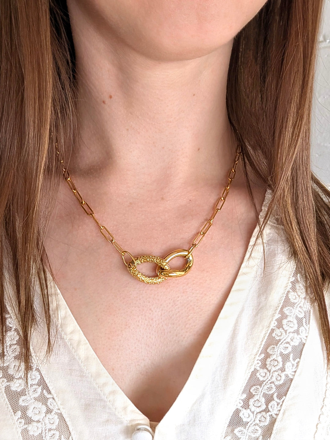 Paperclip Chain Infinity Necklace