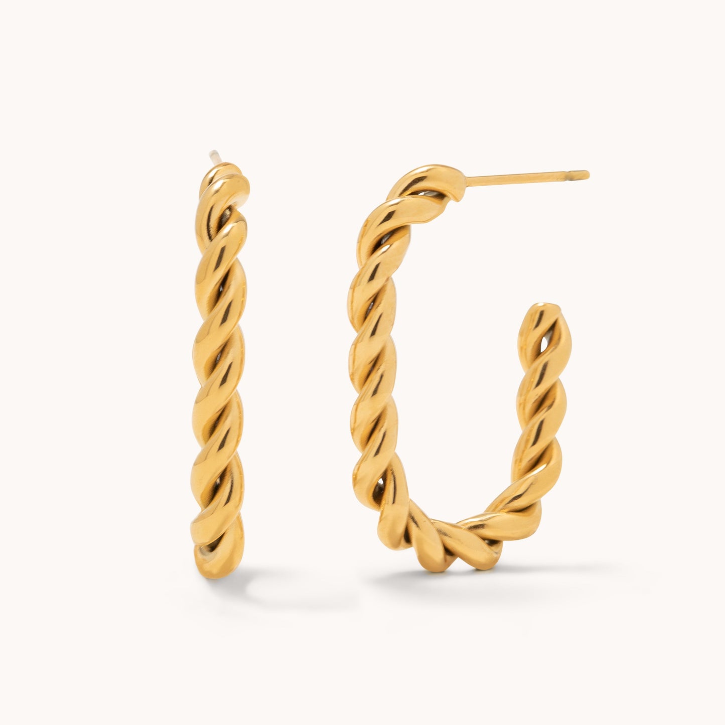 Duo Bar & Drop Chain Necklace - Gold